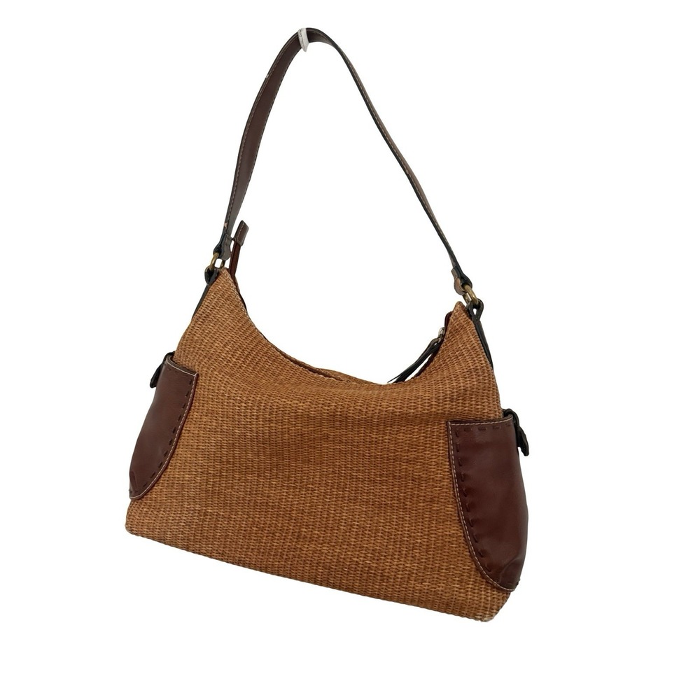 Fossil - 78082 - Purse Thatch Weave Leather Accents Tote woven boho